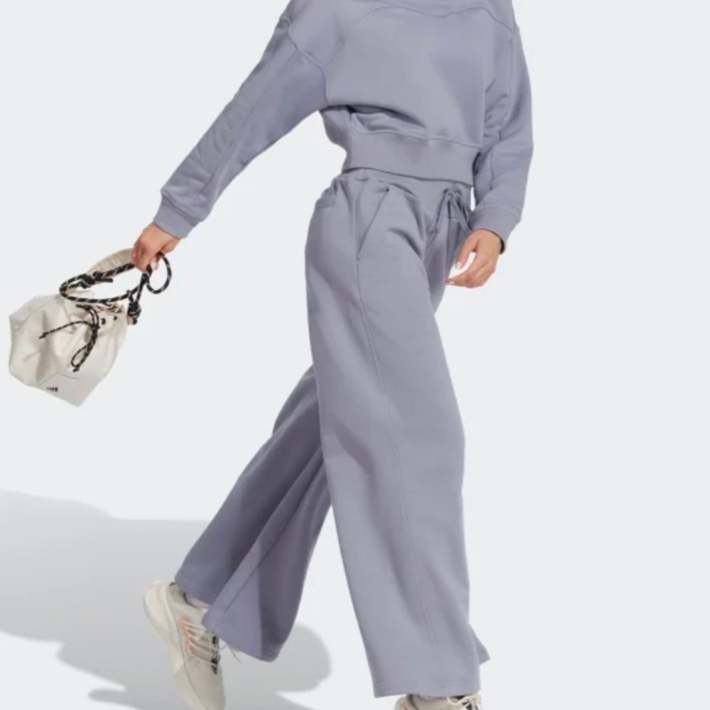 NWT Adidas Lounge Fleece Wide Pants